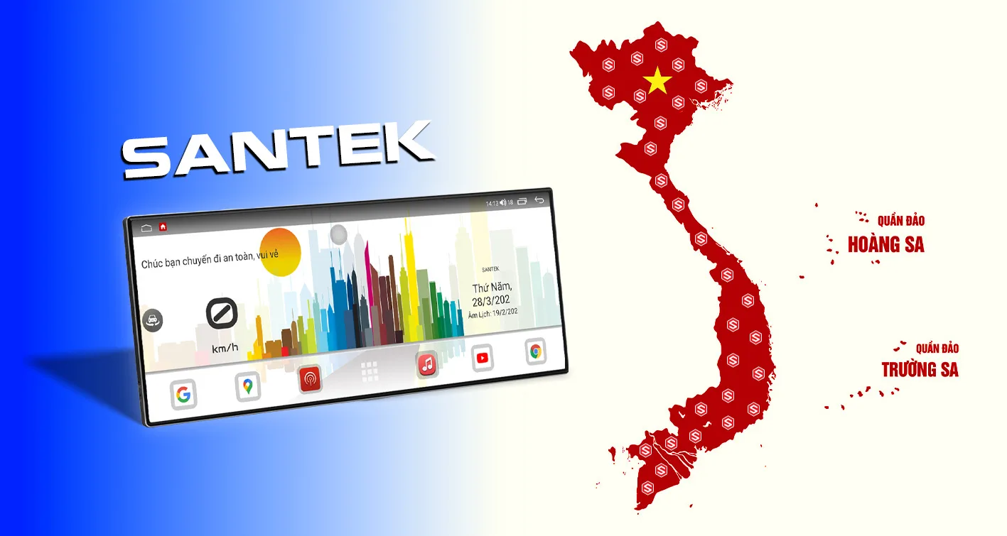 Màn hình ô tô Santek | Màn Hình ô Tô Ra Lệnh Giọng Nói Thông Minh Và Hiện Đại, Giá Cả Tốt Nhất Hiện Nay