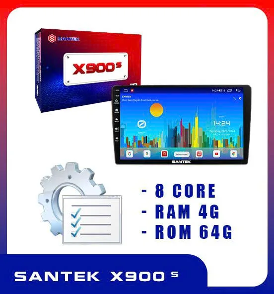 Man hinh oto Santek X900S