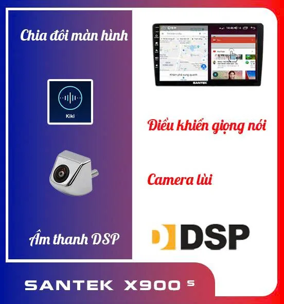 Man hinh oto Santek X900S