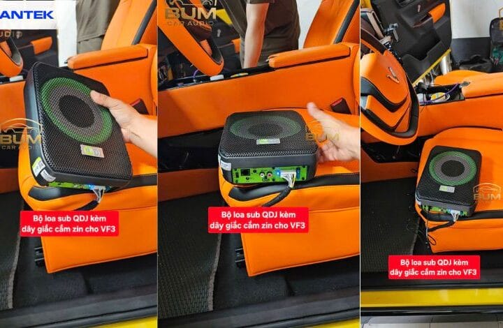 Chi tiết bộ dây giắc cắm loa Sub gầm ghế cho xe VinFast VF 3